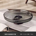 Axyaa Glass Fruit Plate: High-Capacity Candy Box, Elegant Living Room Ornament