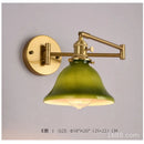 Axyaa Retro Rocker Glass Wall Lights Adjustable LED Wall Sconce Reading Lamps