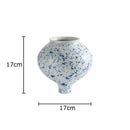 Axyaa Blue White Porcelain Vase: Elegant Table Decor Flowers Arrangement Aesthetic Classic