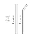 Axyaa Wide Glass Straw Set with Brush - 12mm High Borosilicate Bubble Tea Straw