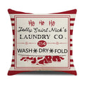 Axyaa Christmas Linen Cushion Cover - Decorative Printed Pillowcases for Bed and Sofa