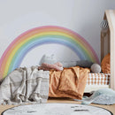 Rainbow Pastel Wall Stickers Mural by Axyaa for Nursery Kids Room, Playroom Decor, Baby Gift