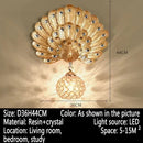 Axyaa Peacock Wall Lamp: Retro 3D Backdrop Lighting for Living Room & Bedroom