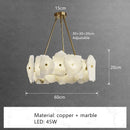 Axyaa Marble LED Chandelier Pendant Light, Modern Kitchen Living Room Wall Lamp