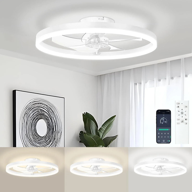 Axyaa Smart LED Ceiling Fan with Remote Control for Bedroom Decor