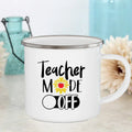 Axyaa Teacher's Enamel Mug - Creative Coffee Cup for School or Home