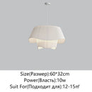 Axyaa Retro Bedroom Chandelier Cream Fabric Nordic Living Room Light