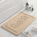 Axyaa Embossed Velvet Bathroom Floor Rug High Quality Non-slip Bath Mat