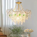 Luxury Vintage Glass Chandelier by Axyaa: Elegant Pearl Room Lamps for Warm Master Bedroom Lighting