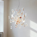 Axyaa French Style Zettel Paper Chandelier LED Pendant Light for Dining Living Bedroom