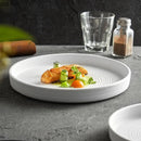 Axyaa Frosted Ceramic Service Plate Set - Restaurant Tableware for Dining and Entertaining