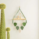 Axyaa Boho Macrame Wall Hanging Shelf Wood Decor for Bedroom Living Room
