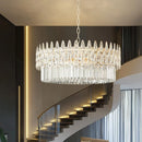 Axyaa Crystal Chandelier Pendant Light for Living Room Dining Room