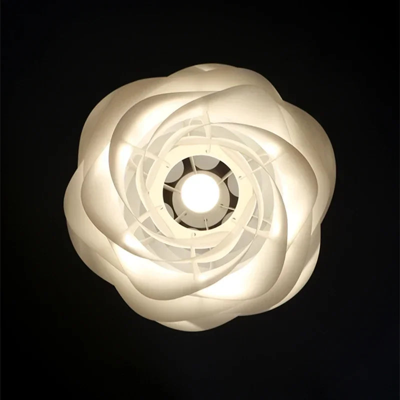 Axayya White Rose Ceiling Chandelier Creative Petal Light Fixtures