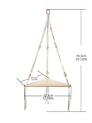 Axyaa Macrame Floating Corner Shelf Wall Decor Pot Stand NordHome Décor