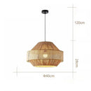 Axyaa Woven Rattan Pendant Chandelier for Retro Home Decor