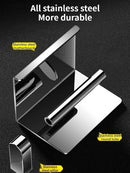 Axyaa Stainless Steel Kitchen Roll Holder Wall-Mounted Towel Rack