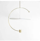 Axyaa Gold Iron LED Pendant Light for Home Decor and Dining Room