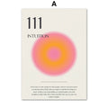 Modern Angel Numbers Aura Art Prints by Axyaa - Aesthetic Canvas Painting for Home Décor