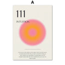 Modern Angel Numbers Aura Art Prints by Axyaa - Aesthetic Canvas Painting for Home Décor
