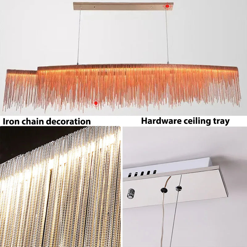 Axyaa Retro Tassel Chandelier for Restaurant and Kitchen Decor