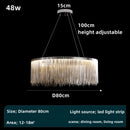 Axyaa Modern Luxury LED Tassel Chandelier in Gold/Silver Stainless Steel