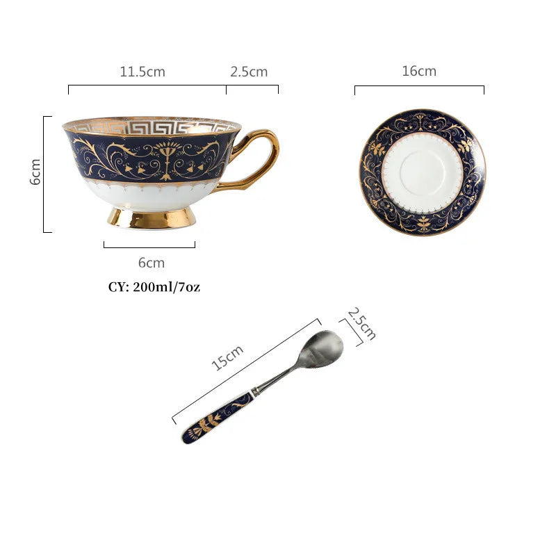 Axya Elegant Bone Coffee Cup Set for New Year & Christmas Gift.
