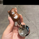 Stainless Steel Axyaa Animal Fruit Fork and Dessert Spoon Set