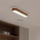 Axyaa Nordic LED Ceiling Light Chandelier, Minimalist Walnut Yellow Travertine Decor