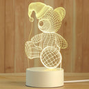 Axyaa 3D Acrylic LED Night Light | Romantic Bedroom Decoration Kids Lamp
