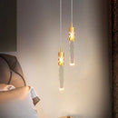 Axyaa Waterdrop Crystal Chandelier: Black Gold LED Suspension Lights