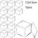 Axyaa Mini Acrylic Storage Boxes with Lids - Clear Square Display Containers