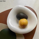 Axya Irregular Ceramic Dinner Salad Bowl Set Modern Hotel Restaurant Soup Basin
