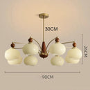 Axyaa Pink White Glass Ball Chandelier for Girl's Room or Kitchen