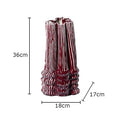 Axyaa Wrinkled Ceramic Vase with Artificial Flowers for Stylish Room Decor