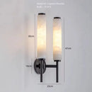 Axyaa Marble Wall Lamp, Elegant American Light Luxury Copper Sconce for Living Room & Study