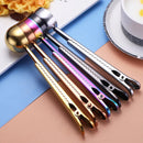 Axyaa Stainless Steel Nordic Coffee Spoon & Clip Set