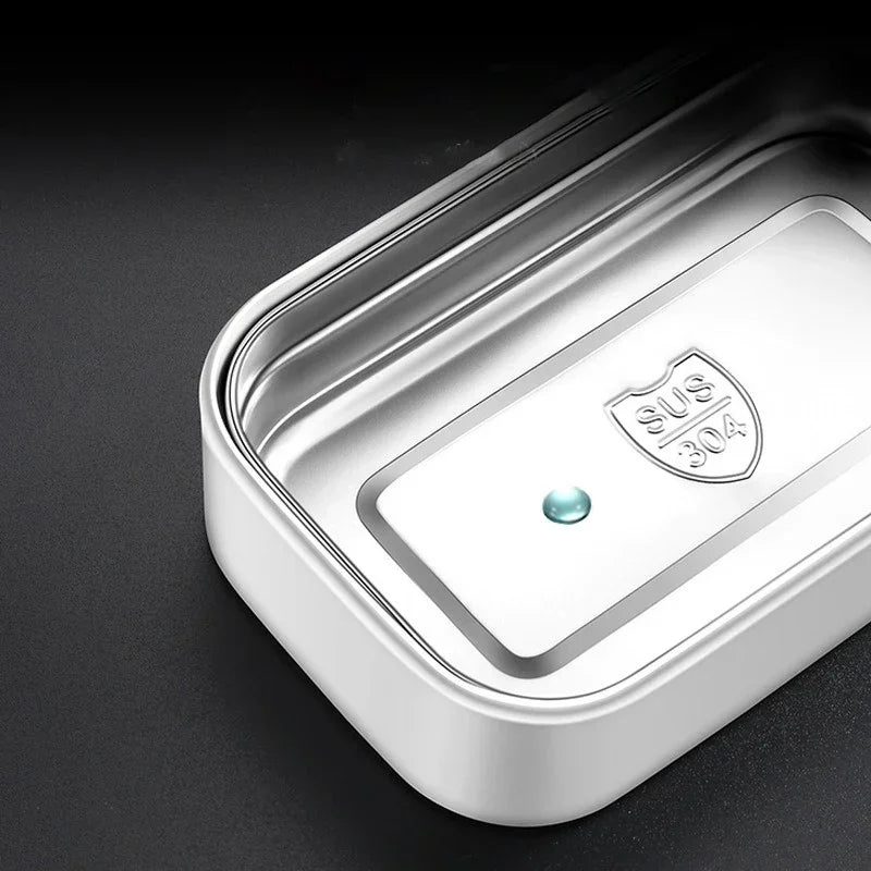 Axyaa Stainless Steel Insulated Bento Box 2 Layers with Thermal Bag