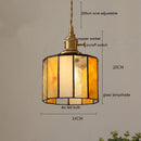 Axyaa Vintage LED Pendant Lamp with Copper Socket and Glass Shade