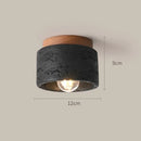 Axyaa Stone Downlight Ceiling Lamp with Wood & Travertine for Home Decor