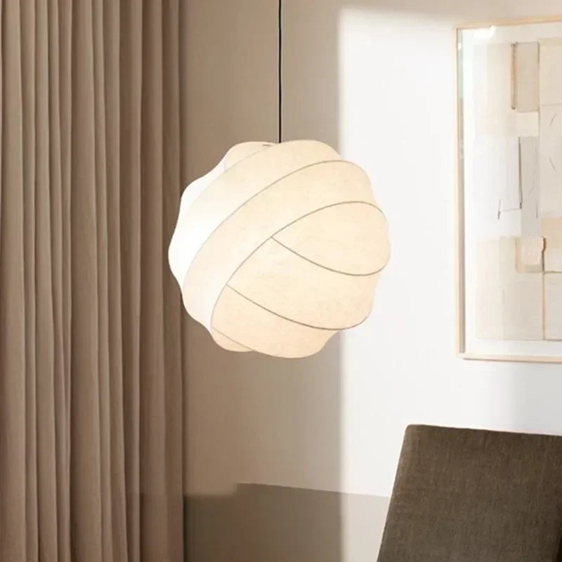 Axyaa Wabi Sabi Silk Pendant Lamps - Minimalist Chandeliers for Home Decor