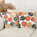 Axyaa Retro Colored Embroidered Pumpkin Maple Leaf Pillowcase