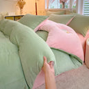 Axyaa Milk Velvet High Gram Duvet Cover - Thick & Warm Large Double Bedding