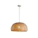 Axyaa Bamboo Woven Pendant Lamp - Natural Rattan Core LED Chandelier