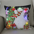 Axyaa LED Christmas Pillow Cover for Festive Holiday Decor
