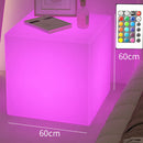 Axyaa RGB Cubic Floor Lamp: 16 Colors, Dimmable, Rechargeable/AC Powered