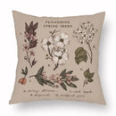 Axyaa Retro Flower Fox Pillowcase in Peach Skin Velvet.