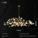 Axyaa Luxury Crystal Branch Chandelier for Villa Living Room, All Copper Elegant Design