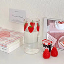 Axyaa Strawberry Glass Cup With Straw - Cute & Heat Resistant