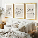 Axyaa 3-Piece Couple-Themed Good Night Quotes Prints Set